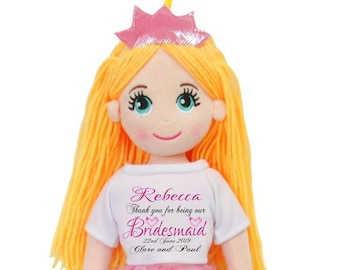 personalised flower girl doll