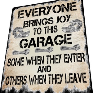 Garage Mechanic Funny Metal Wall Sign Gift Dad Present Car Motorcycle image 2