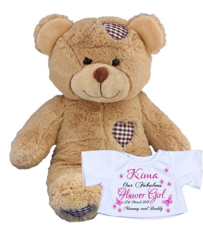 personalised flower girl teddy