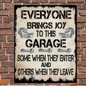 Garage Mechanic Funny Metal Wall Sign Gift Dad Present Car Motorcycle image 3
