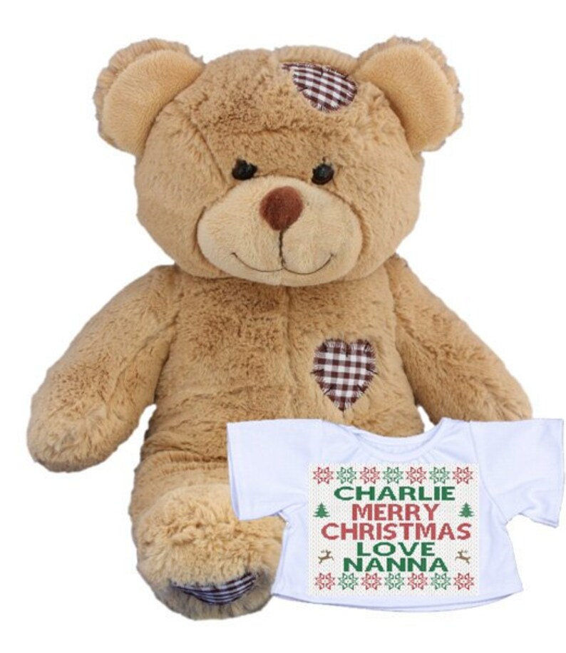 personalised first christmas teddy