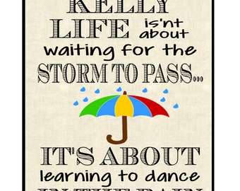 Personalised Funny Friend "Dance in the Rain" Hanging Plaque Sign Best Friends Thank you gift Friendship