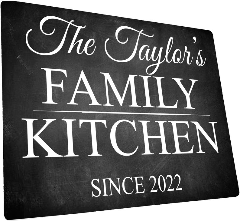 PERSONALISED Family Kitchen Metal Wall Sign Gift Present Home Etsy UK