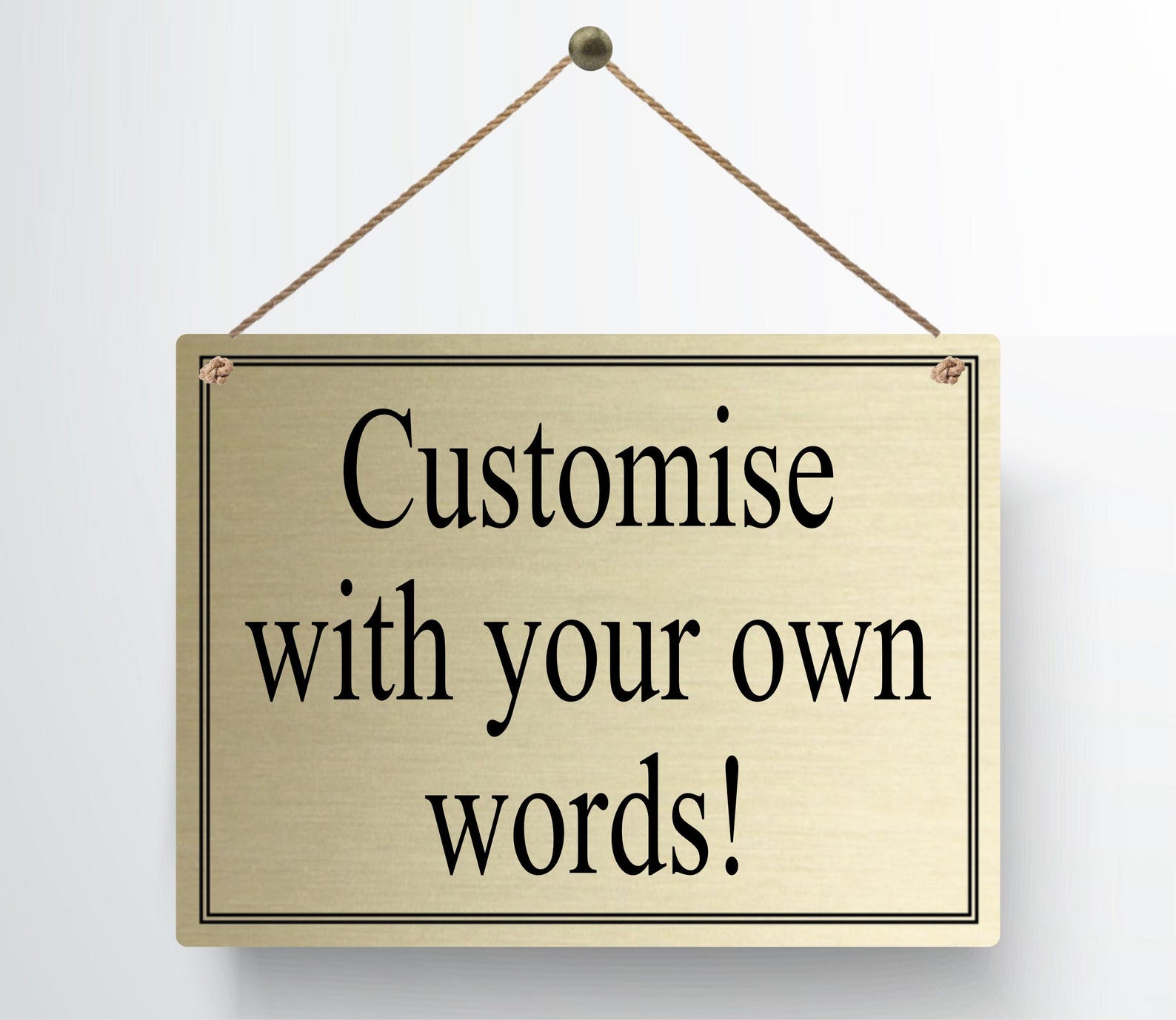 Personalised Metal Sign Hanging Plaque Gifts Custom Any Text Quotes Fun