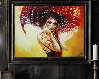 油絵 絵画 インテリア F4-12023　 女性像 八鍬四郎「女性像」油絵・F4号 絵画買取・販売の小竹美術