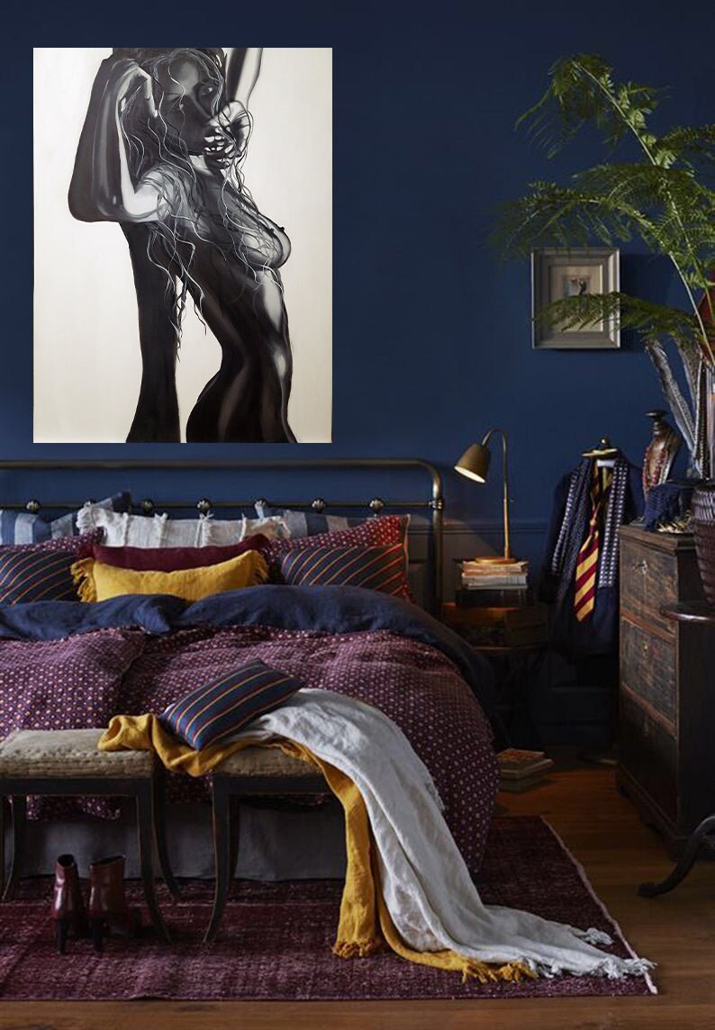 African American Nude Art Nude Painting Erotic Art From | Etsy