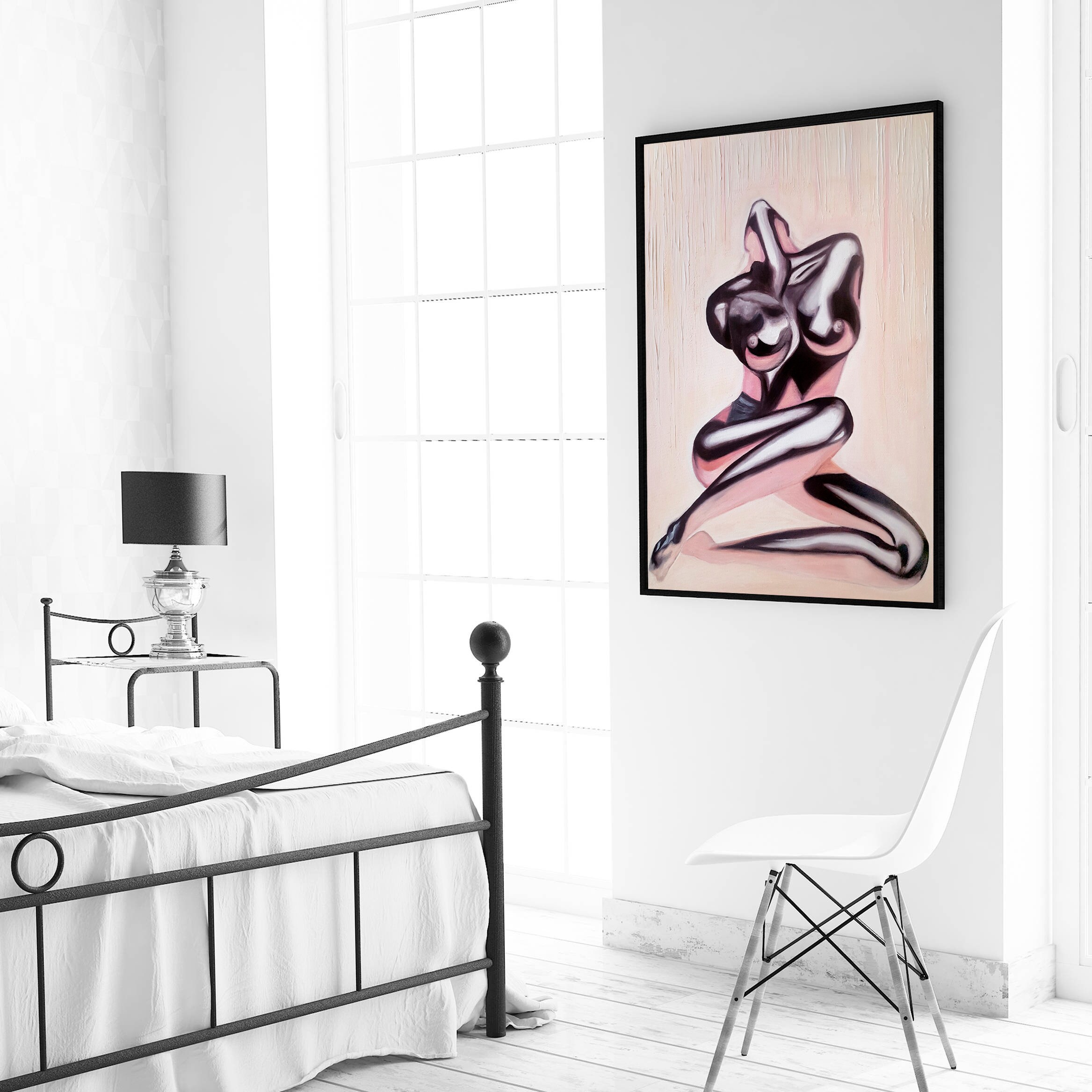 Erotic Nude Art Print Naked Woman Poster Sexy Female Canvas - Etsy