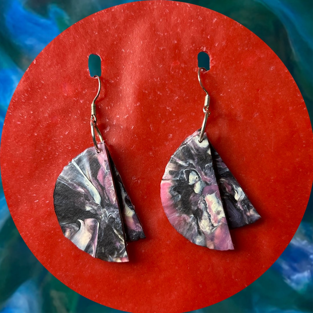 Recycled Plastic Earrings Made From Discarded Bottle Caps Etsy