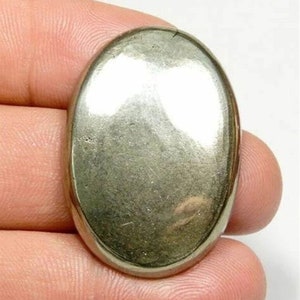 AAA+ Golden Pyrite Calibrated Cabochon, Amazing Golden Pyrite Oval Shape Flat Back Cabochon Loose Gemstone For Jewelry Making
