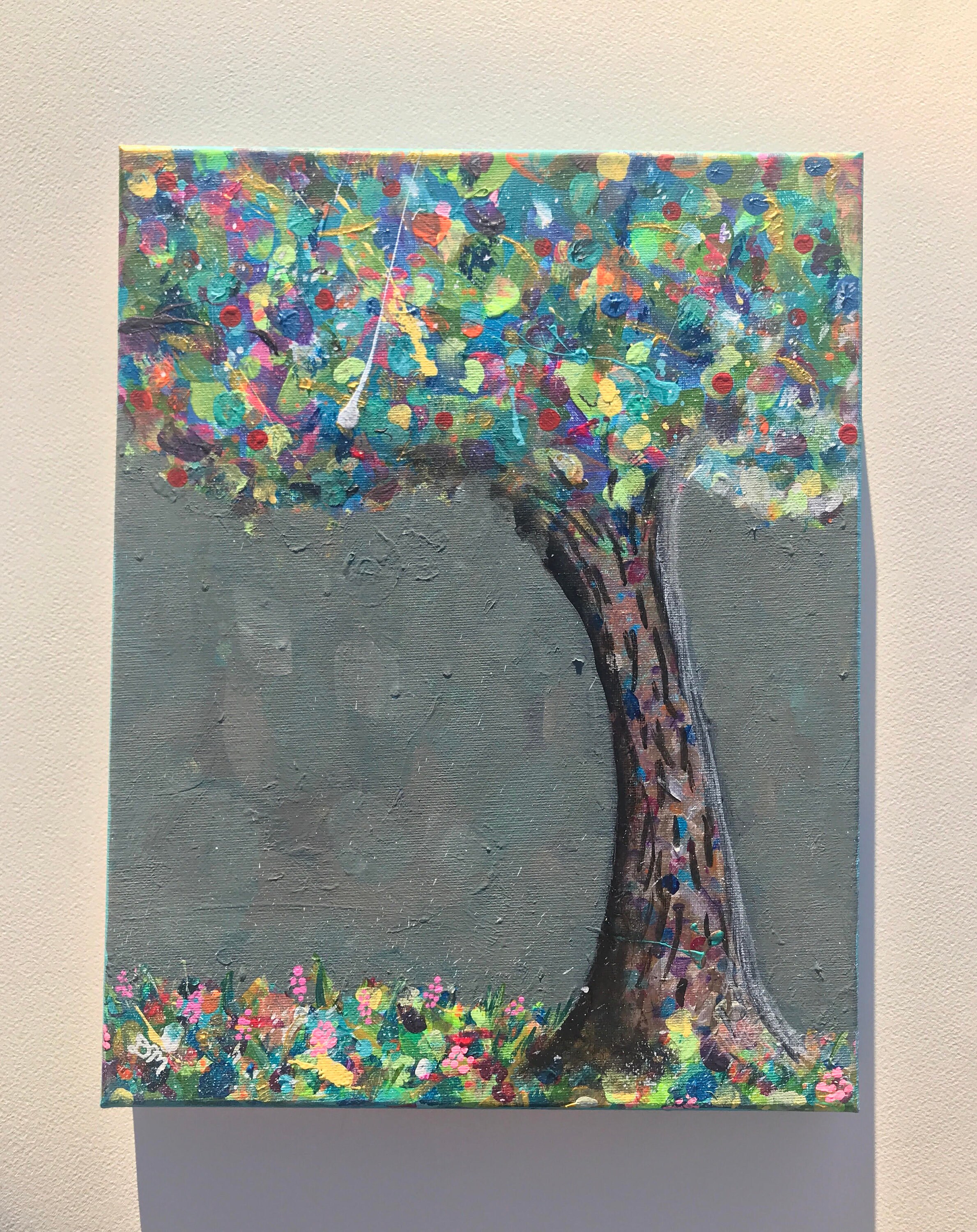 Ofreciendo árbol pintura acrílica de 11x14 sobre lienzo | Etsy