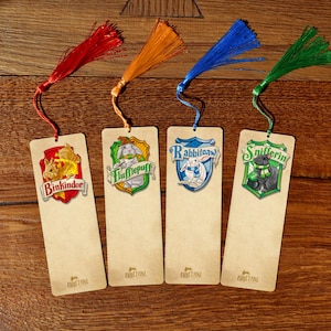 Enchanting Bunny Bookmark Set | Fantasy House Parody | Hand Illustrated, Eco Friendly | Optional Tassel image 1