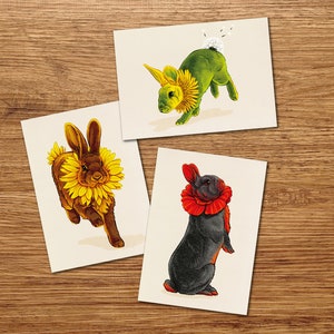 Cartolina postale "Blumen Kaninchen - Serie 1" / DIN A6