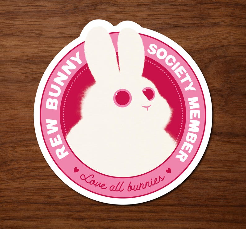 Rew Rabbit Lad Cute Bunny Sticker