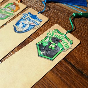 Enchanting Bunny Bookmark Set | Fantasy House Parody | Hand Illustrated, Eco Friendly | Optional Tassel WITH tassel