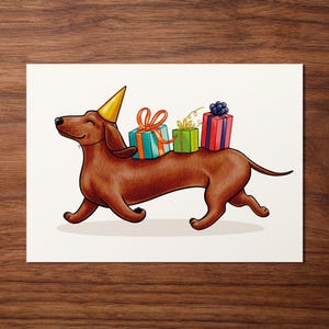 Carte postale « Dackel Geburtstag » | DIN A6