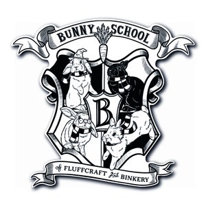 Sticker &quot;Kaninchen Schule&quot; | Outdoor Aufkleber | 100x92mm