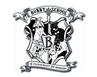 Sticker "Kaninchen Schule" | Outdoor Aufkleber | 100x92mm
