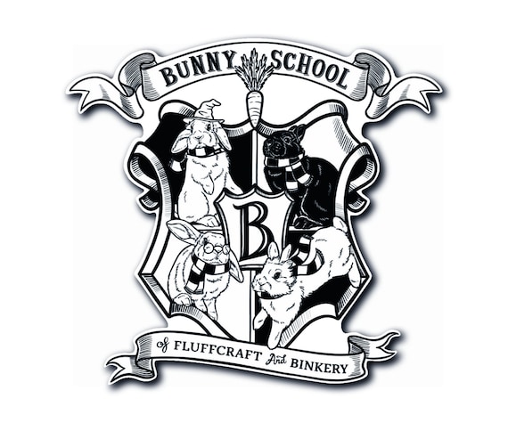 Sticker "Kaninchen Schule" | Outdoor Aufkleber | 100x92mm