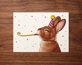 Carte postale "Kaninchen Geburtstag" | DIN A6