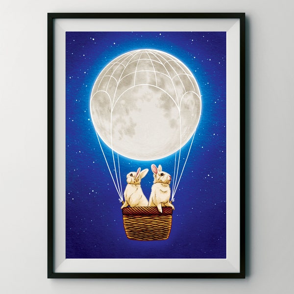 Kunstdruck "Mondfahrt" | DIN A4