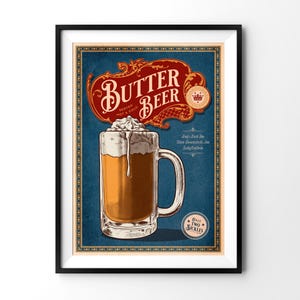 Kunstdruck &quot;Butterbeer&quot; | DIN A4 | magisches Poster, Fantasy-Wallart