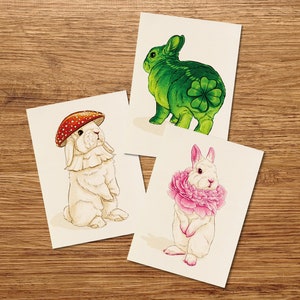 Postkarten "Blumen Kaninchen - Serie 2" | DIN A6