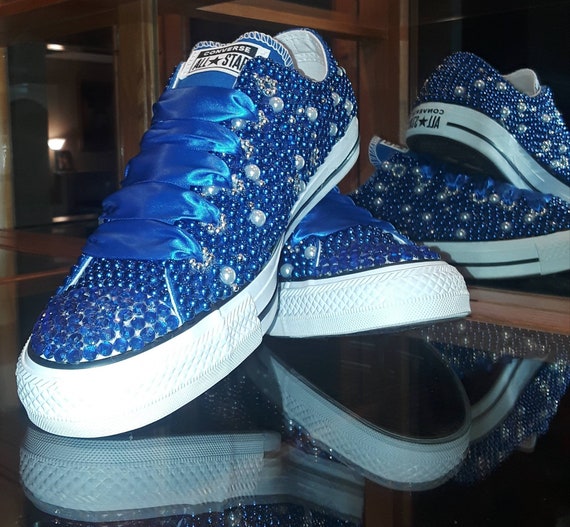 converse royal blue low
