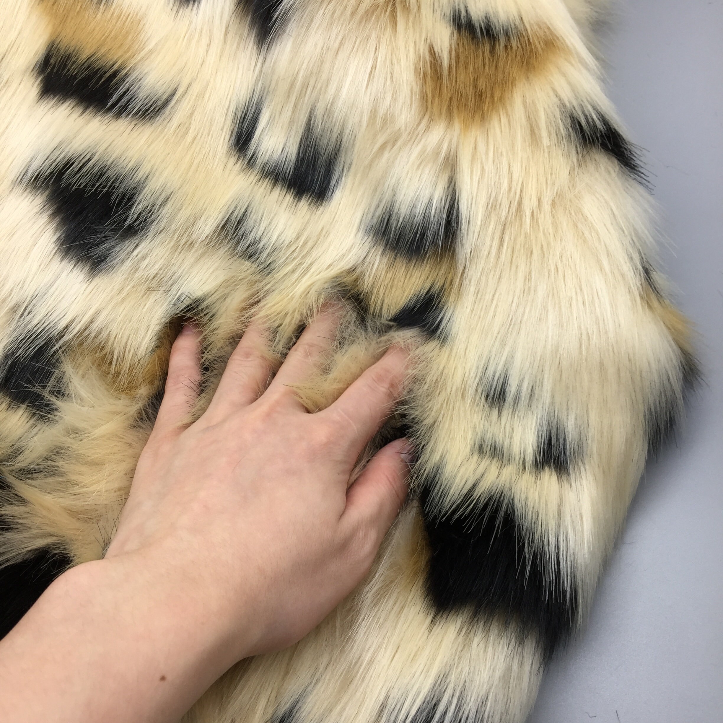 Faux Fur Fabric Furry Jacquard Patches Fluffy Squares Soft Etsy