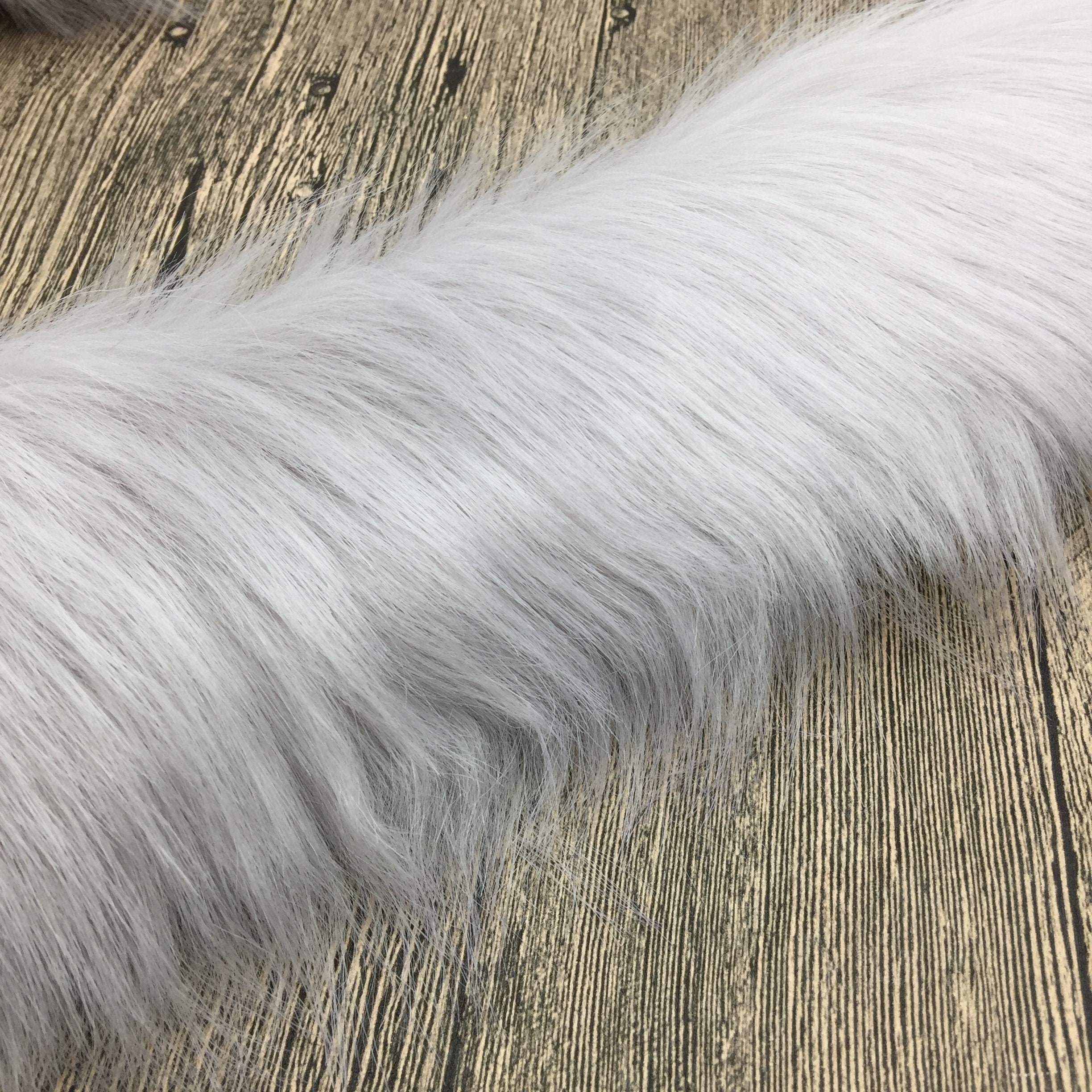 2 Yarddecorative Silver White Faux Raccon Fur Ribbon Trim Etsy