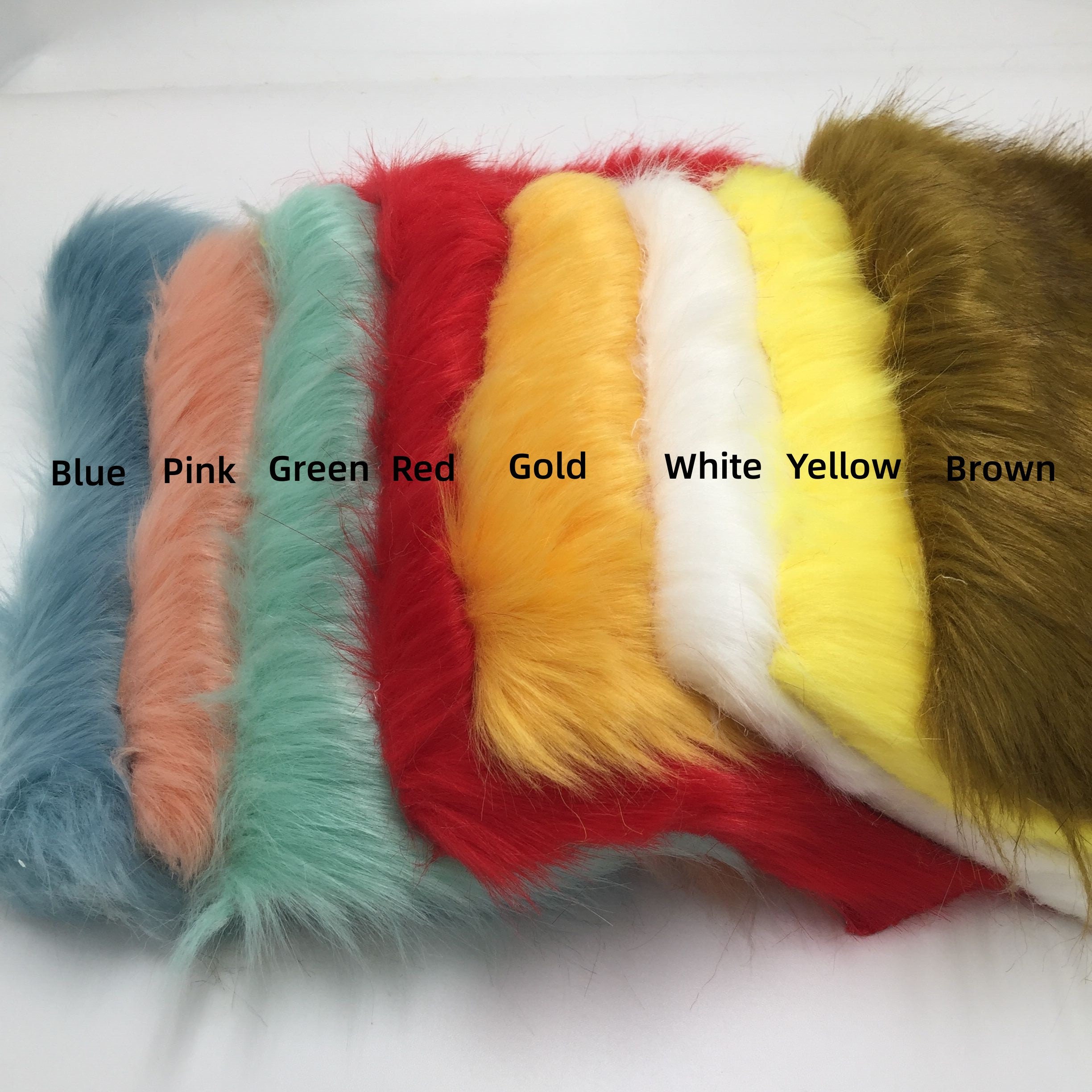 6 Pieces Rainbow Colors Faux Fur Pom Poms Snap Button Fluffy