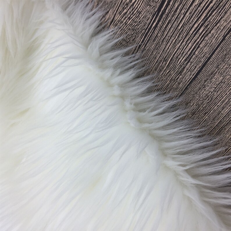 Off White Faux Fur Long Hair Craft Fur Faux Fox Fur Long Pile | Etsy