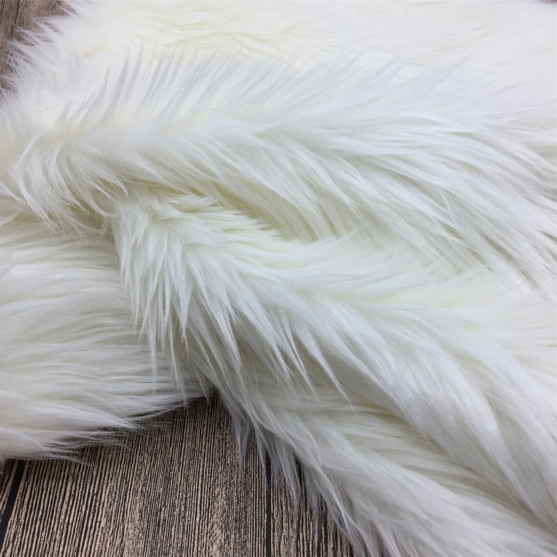 Off White Faux Fur Long Hair Craft Fur Faux Fox Fur Long Pile | Etsy