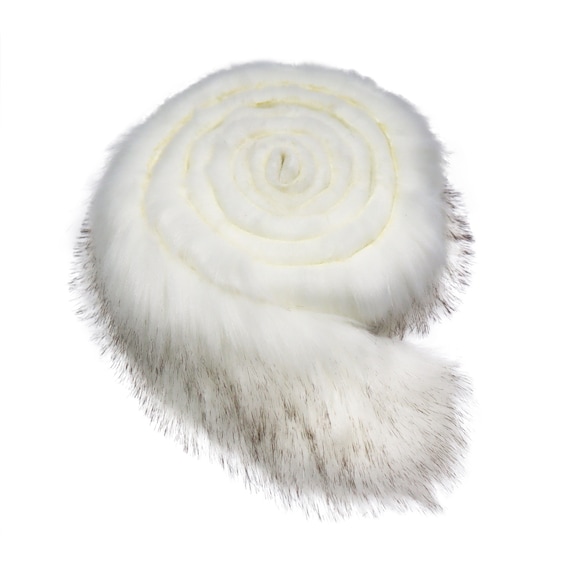 white faux fur ribbon