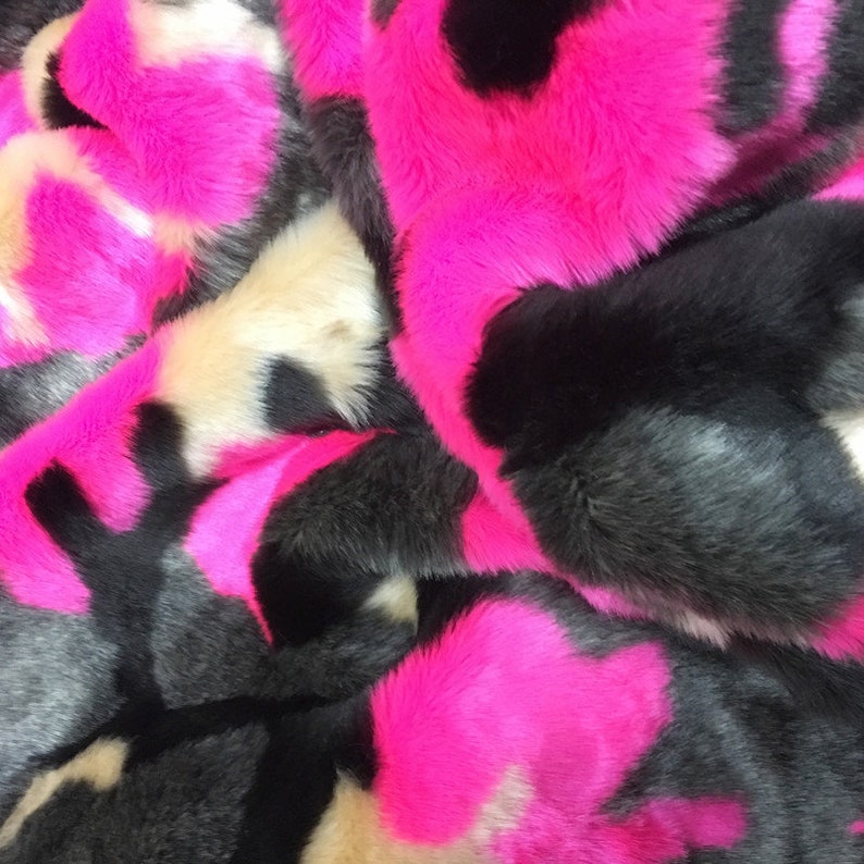Vibrant Multicolored Faux Fur,Cosplay Craft Fur DIY Costume Hair ...