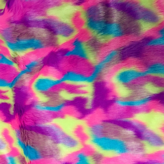 Unicorn Rainbow Color Faux Furcosplay Craft Fur for DIY | Etsy