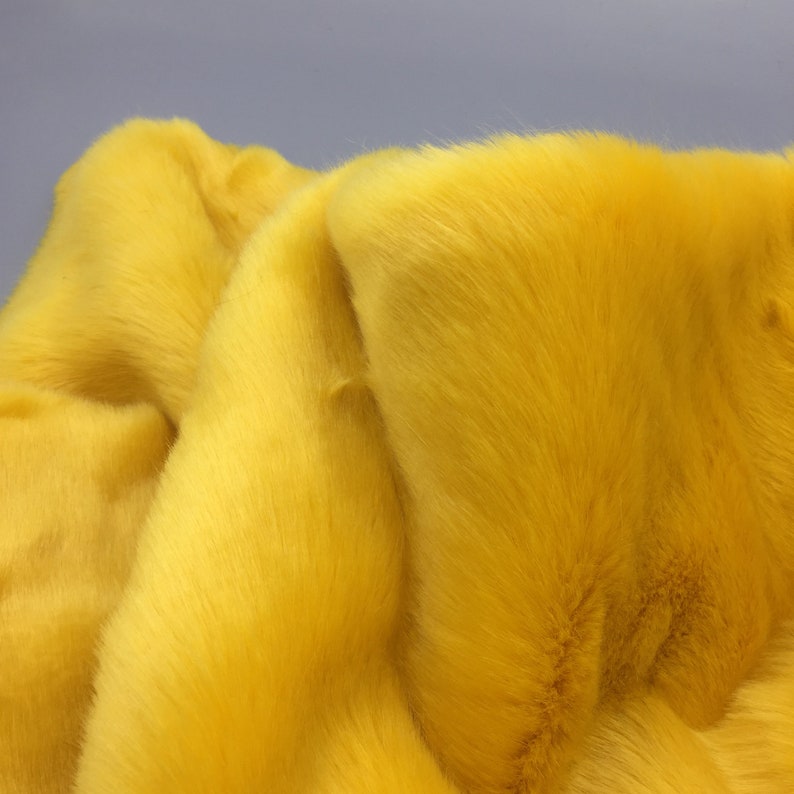 Mango Yellow Ultra Soft Faux Rabbit Fur for Moccasins Etsy