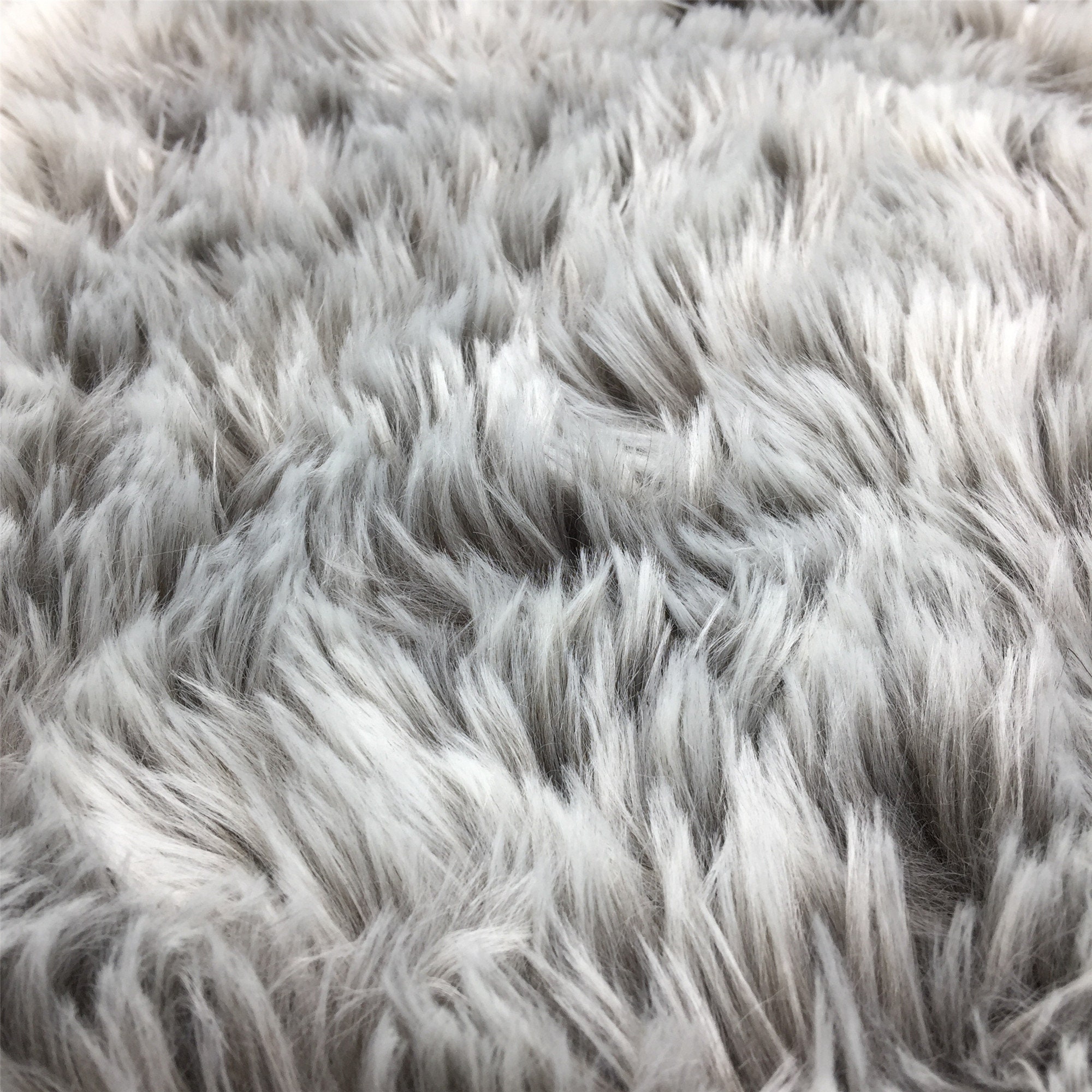 Light Gray White Colorlong Pile Faux Fur for - Etsy UK