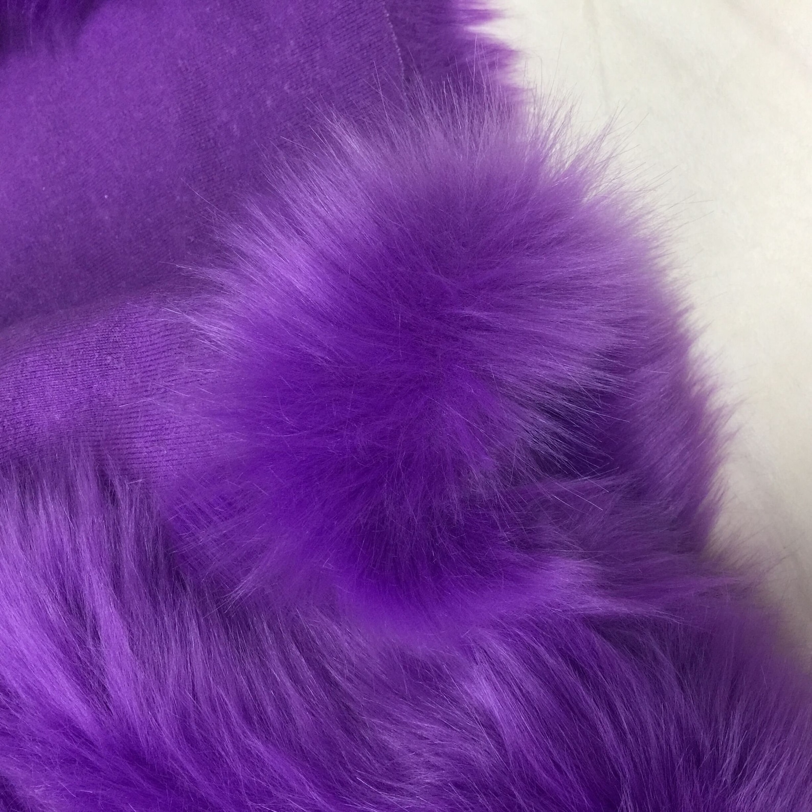 Purple Faux Fur Fake Fox Fabric With Long Pile Fluffy Soft for Etsy