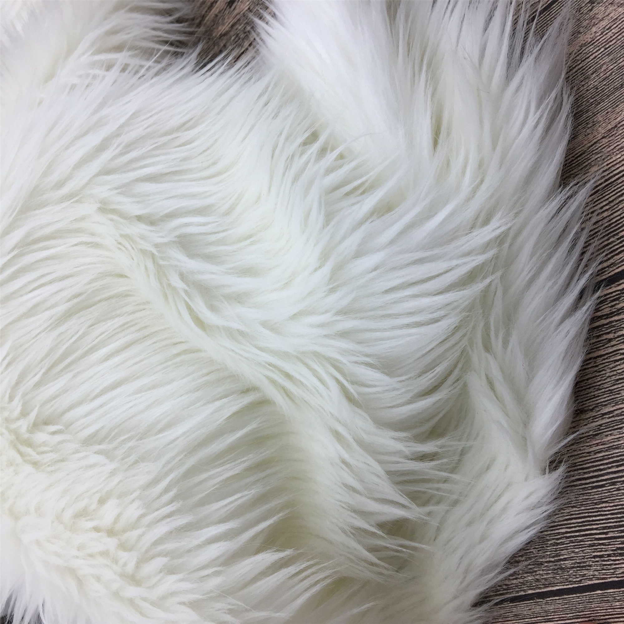 Off White Faux Fur Long Hair Craft Fur Faux Fox Fur Long Pile | Etsy