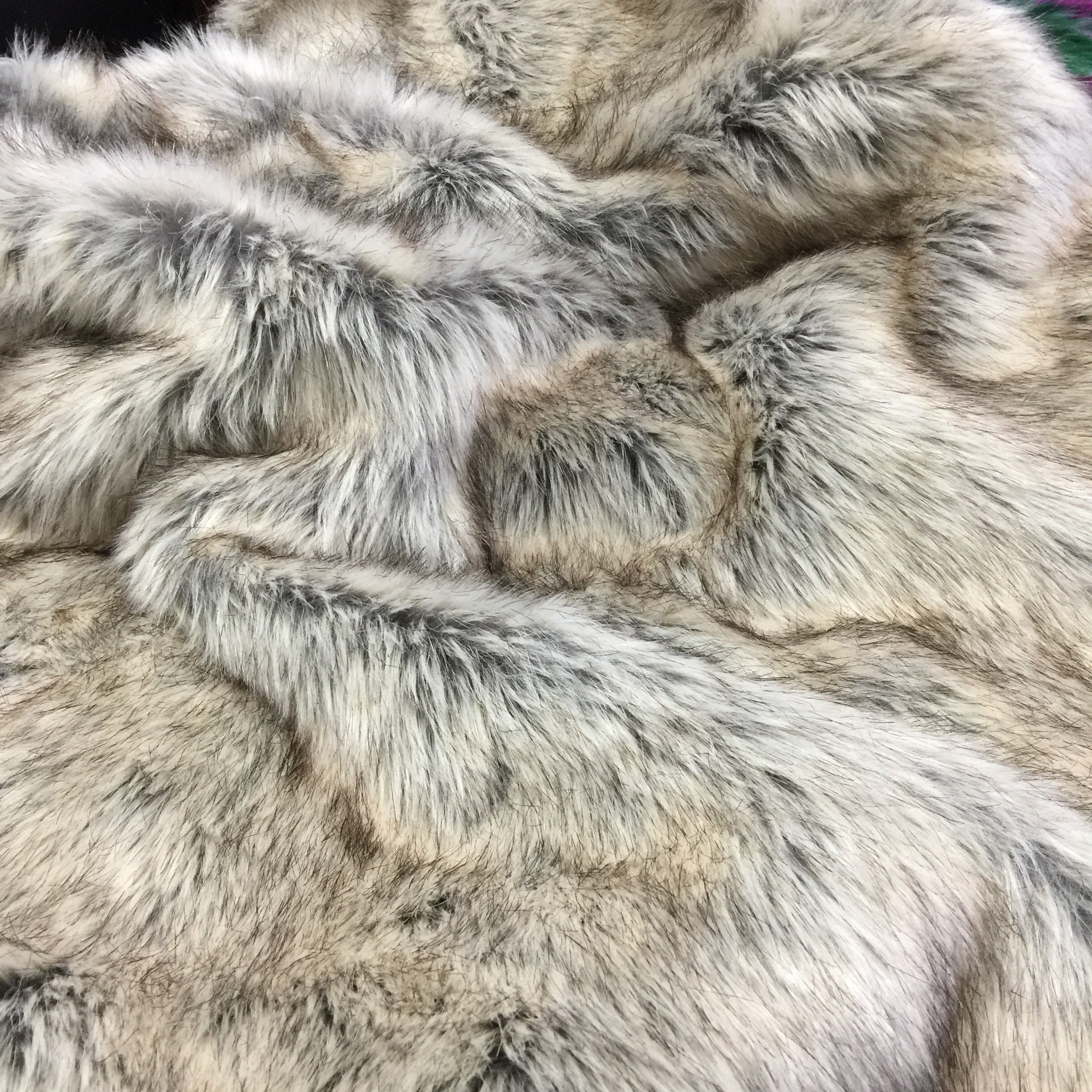 Khaki Black White Mixed ColorWolf Fur Bears FurLong Pile | Etsy
