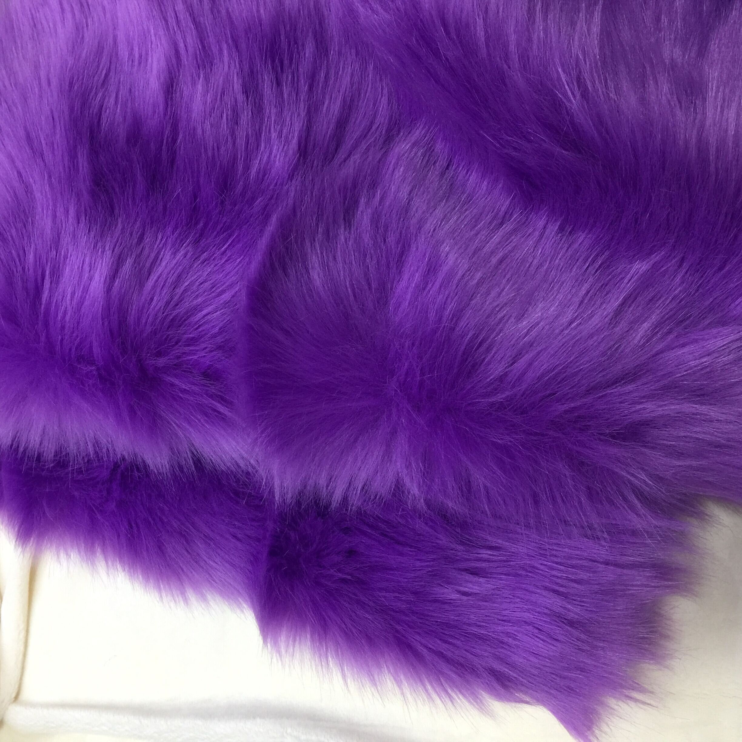 Purple Faux Fur Fake Fox Fabric with Long Pile Fluffy Soft for Etsy