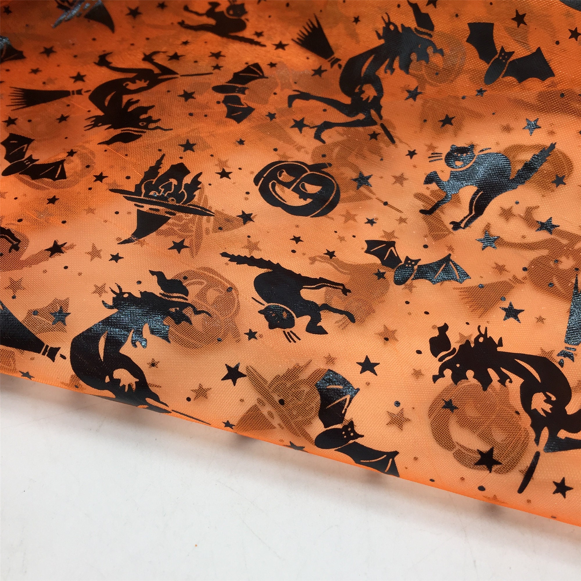 Halloween Fabric Halloween Organza Fabric Halloween Mesh Etsy