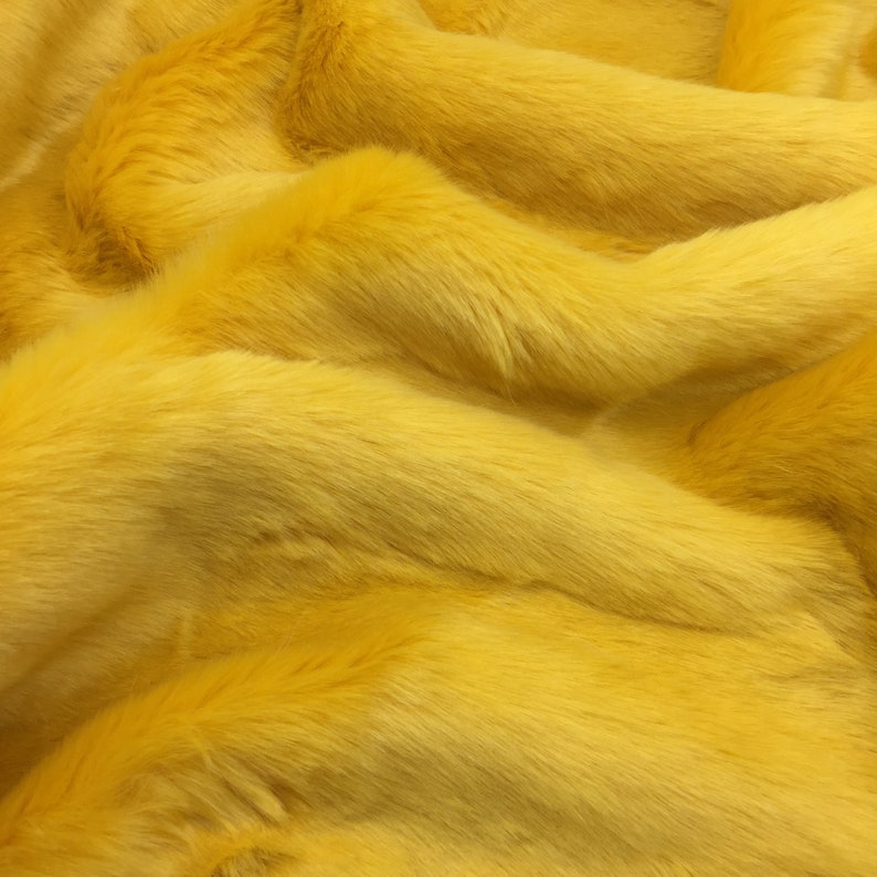 Mango Yellow Ultra Soft Faux Rabbit Fur for Moccasins Etsy