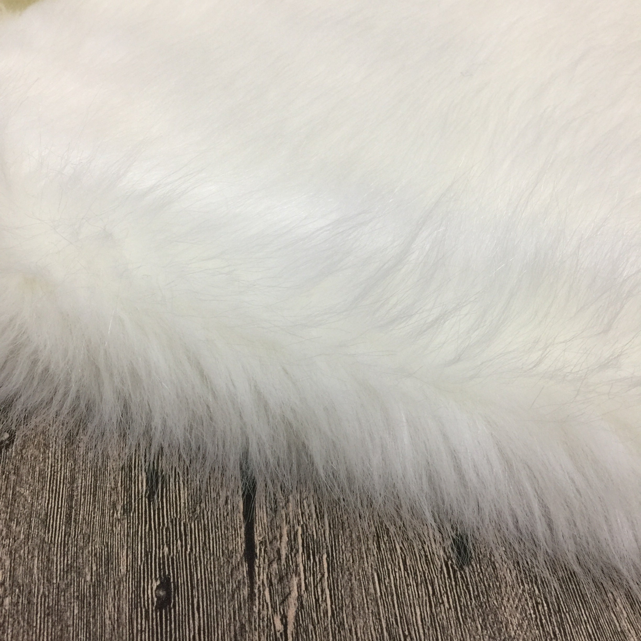 Faux Fur Fabric Raccon Pure White Long Pile Furry High Density Etsy