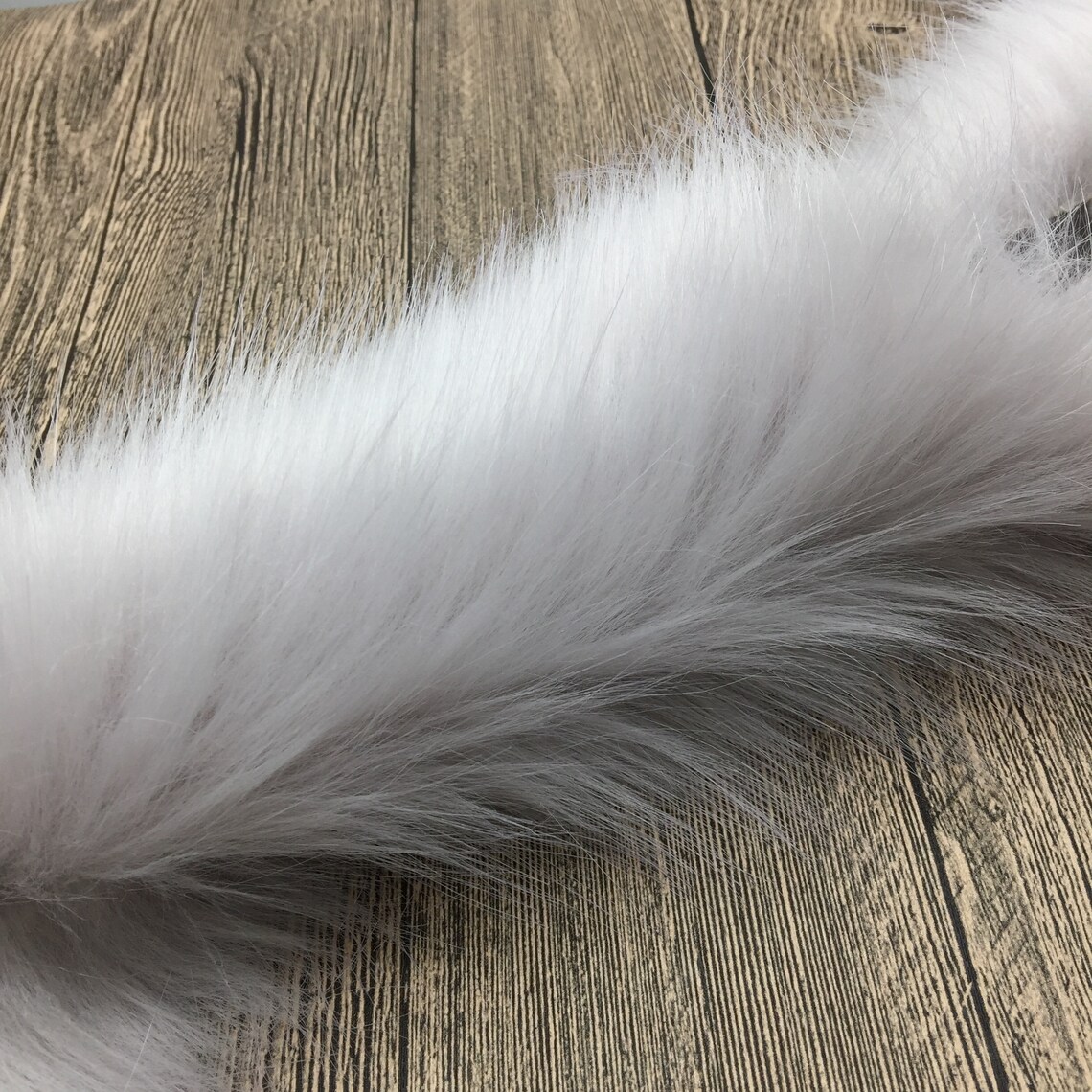 2 Yarddecorative Silver White Faux Raccon Fur Ribbon Trim Etsy