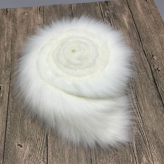 2 Yards Decorative White Faux Fur Ribbon Trim Faux Fur Trim, Faux Fox Fur  Trim, Faux Fur Stripe, Furry Crafts Sold by Yard 