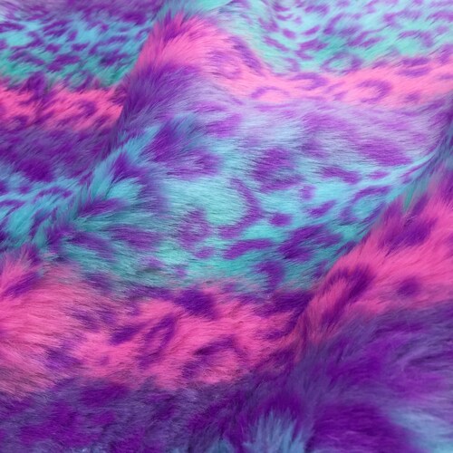 Pink Purple Green Colorluxury Short Pile Furry Faux Rabbit - Etsy