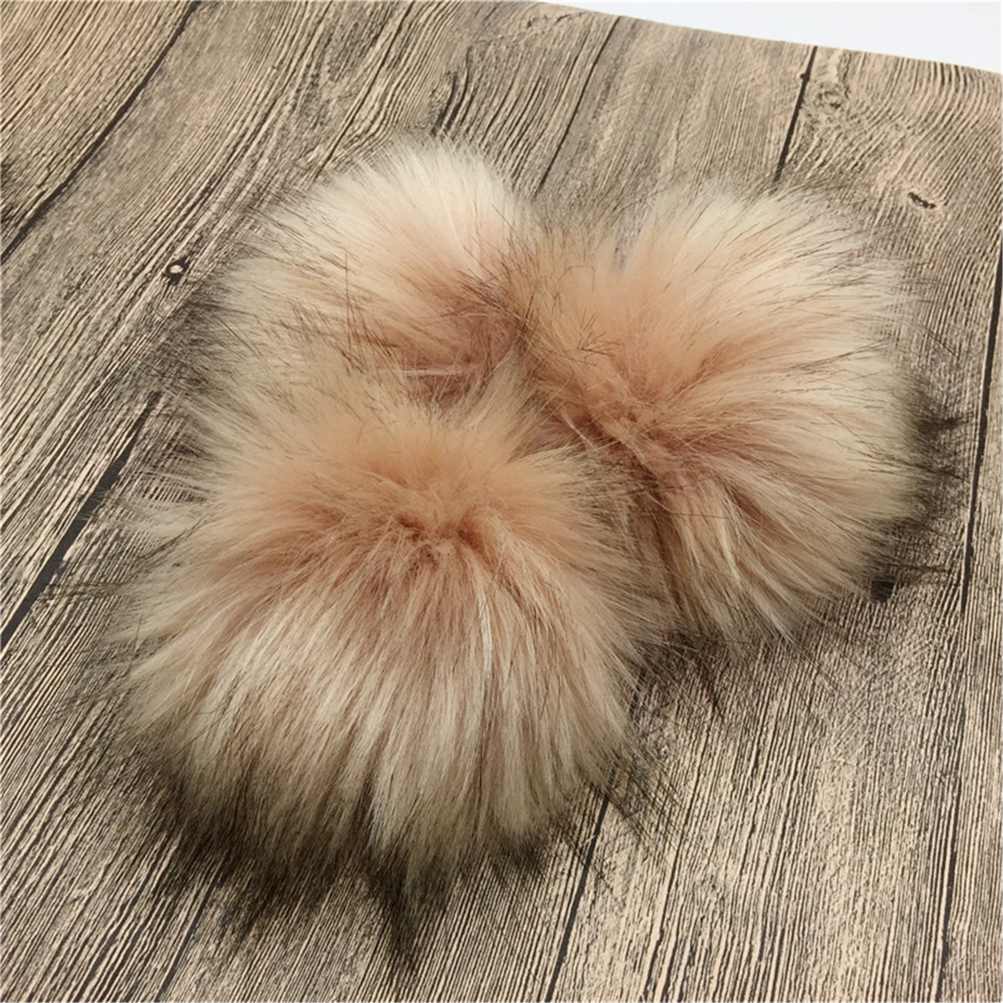 6 Pieces Multi Colors Faux Fur Pom Poms Fluffy Faux Raccoon Etsy