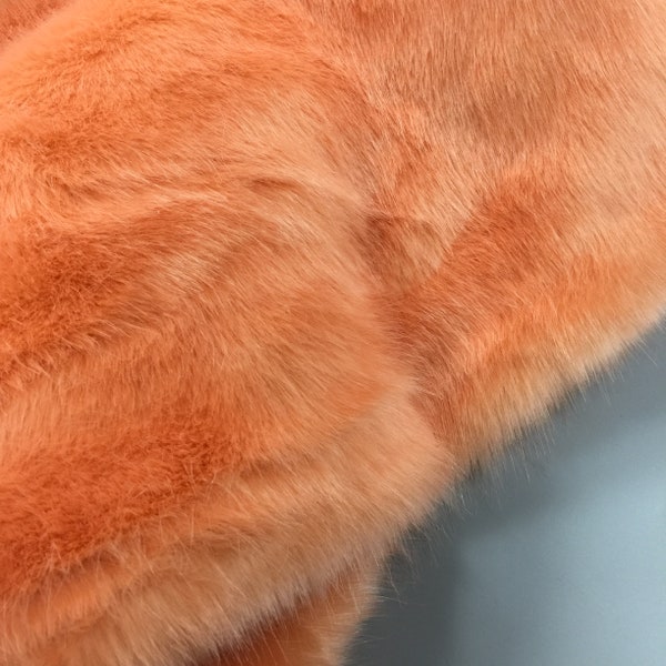 Baby Orange Long Pile Fluffy Faux Fur for Down Jacket,Hoodie,Scarf,Shawl,Winter Warmer,Coat Collar,DIY Costume,Cosplay,Blanket,Teddy Bears