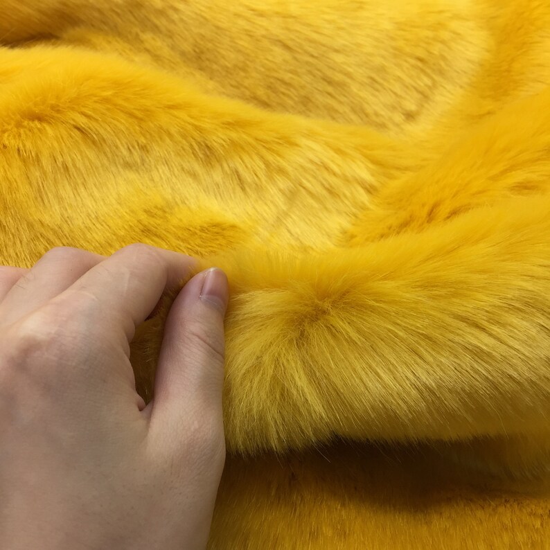 Mango Yellow Ultra Soft Faux Rabbit Fur for Moccasins Etsy